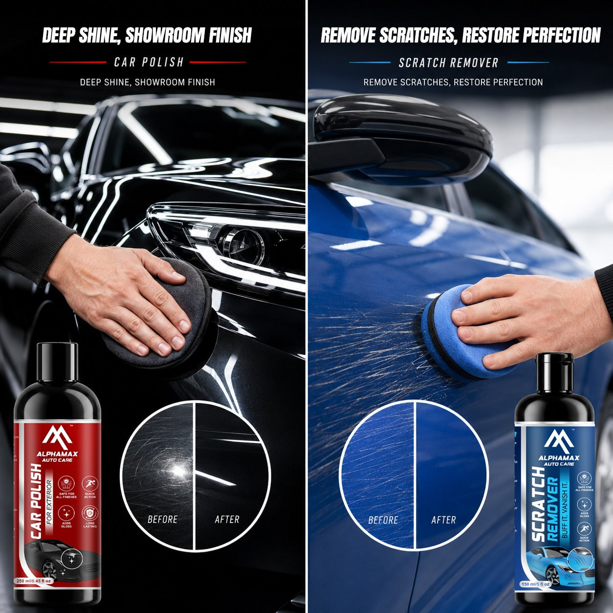 Car Polish + Scratch Remover + Free Microfiber Cloth